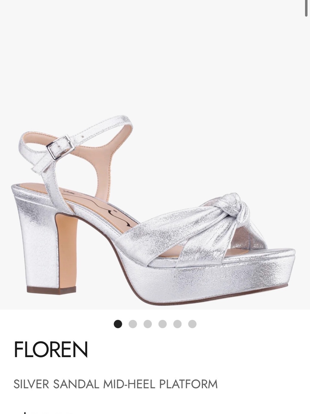Nina Silver Knotted Platform Sandal